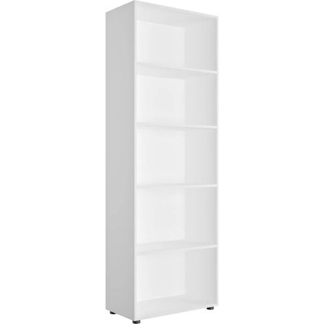 Libreria 5 ripiani bianco cm 68,8x35,3x200 h