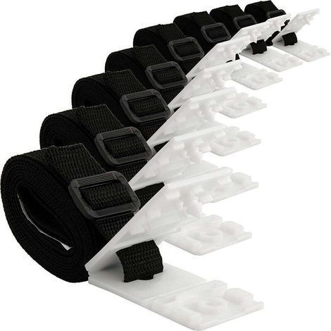 8 Pièces Enrouleur De Bâche pour Piscine Sangles Et Clips De Fixation pour Les Enrouleurs Moulinet De Couverture Solaire De Piscine pour Tube Solaire De Moulinet De Piscine Creusée (1/5)
