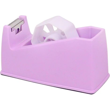 Violet Dévidoir de Ruban Adhésif de Bureau, Base Antidérapante Résistant (convient aux noyaux de 2,5 cm et 7,6 cm) (1/5)