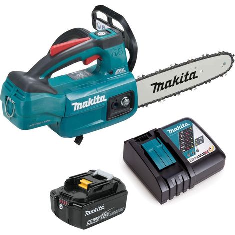 Makita DUC254 18v LXT Cordless Brushless 25cm Chainsaw Top Handle 1 x 5.0ah (1/4)