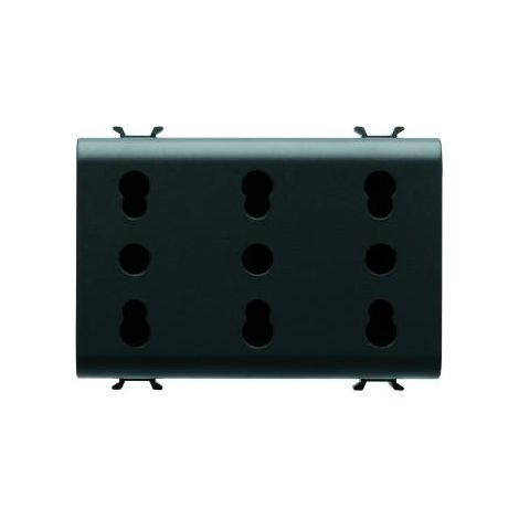 PR. T. 2P+T 16A P17-11 BIV STD I/D NOIRE GEWISS GW12209