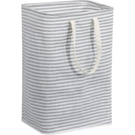 Gris Panier à Linge 75L, Panier a Linge Pliable, Corbeille a Linge Imperméable avec Poignées Allongées, Sac Linge Sale Voyage, pour Chambre, Salle de Bain, Buanderie (1/5)
