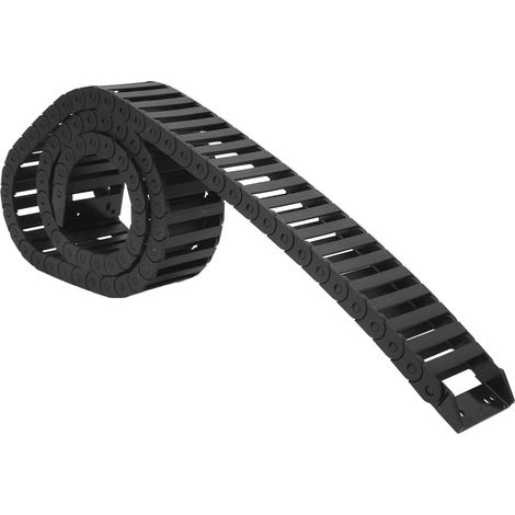 Chaîne de traction nylon renforcé PA66 1m noire, gaine câble flexible robuste résistante température -40 à 80°C pour machine CNC (1/5)