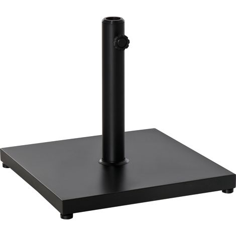 Easycomfort Base per Ombrellone Quadrata da 18kg per Pali da Ø3/3.5/3.8 cm, 45x45x39 cm, Nero (1/5)