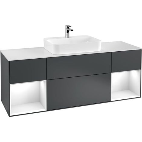 Villeroy & Boch F451GFHG Armoire sous lavabo Finion F45 (1/2)