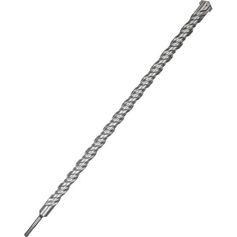 Ensemble de forets SDS Plus 28 x 600 mm - Forets à béton, brique, ciment, pierre avec 4 lames pour marteau perforateur - Tige SDS Plus adaptée au marteau perforateur (1/5)