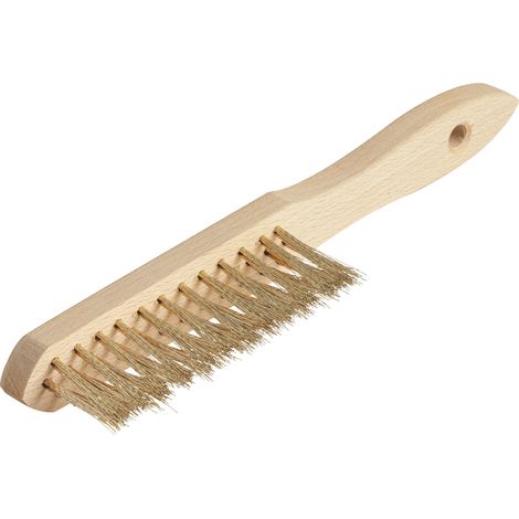 Cepillo de alambre de madera y latón Vorstahl para limpieza de huecos (1/4)