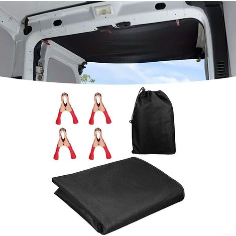 Auvent de porte arrière de type grange pour Transporter, noir, pour camping-car Sprinter, robuste, en tissu Oxford 210D noir, dimensions : 180 cm (L) x 114 cm (l). (1/5)