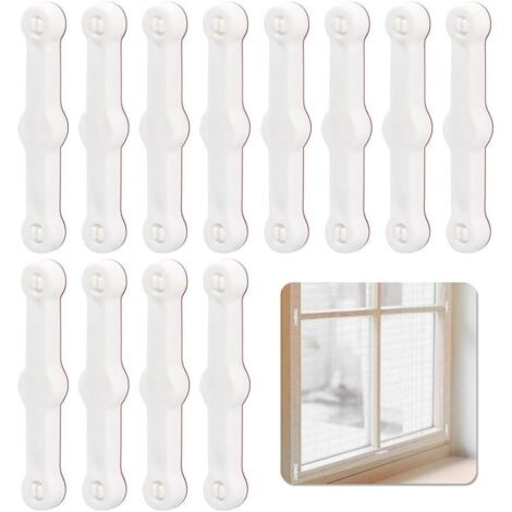 Lot de 12 moustiquaires de fenêtre, mousticaire, alternative à aimant moustiquaire fenetre, accessoires autocollants, installation facile (1/5)