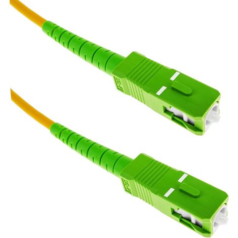 Câble fibre optique SC/APC à SC/APC monomode SMF SX OS2 simplex 9/125 blindé jaune 3 mètres (1/5)