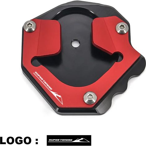 (LOGO Rouge A) Compatible avec Yamaha XT 1200 Z Super Ténéré 1200 XT1200Z XT1200ZE. Béquille latérale, extension et support de pied renforcés. (1/4)