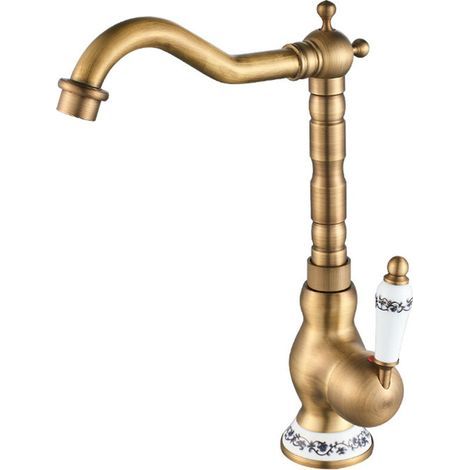 Brushed bronze basin mixer tap – durable ceramic core – easy installation 35 mm (1/5)