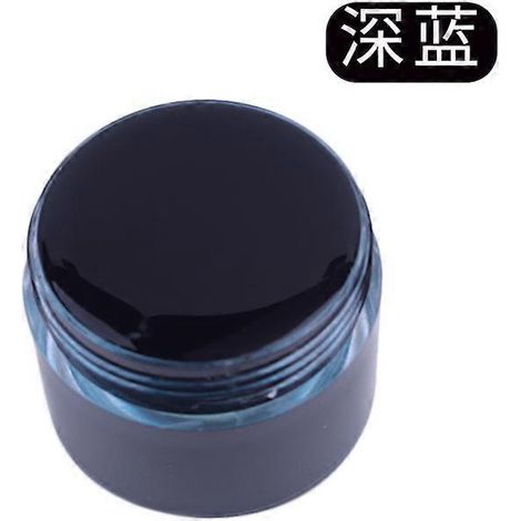 Crème de teinture et de réparation pour cuir, raviveur de couleur pour sacs, chaussures, canapés, vestes, masquant les rayures et restaurant le cuir véritable. Couleur : Bleu foncé