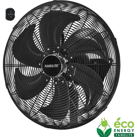 Fanelite - Ventilateur mural professionnel FW50-DC - Hélice 50 cm - Moteur DC silencieux - Débit d’air 230 m³/min - 6 vitesses - Puissant