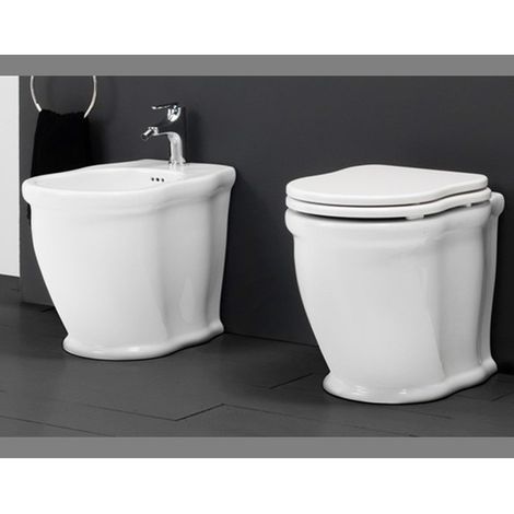 Sanitari Time filomuro cm 54 con sedile in poliestere di Ceramica (1/3)
