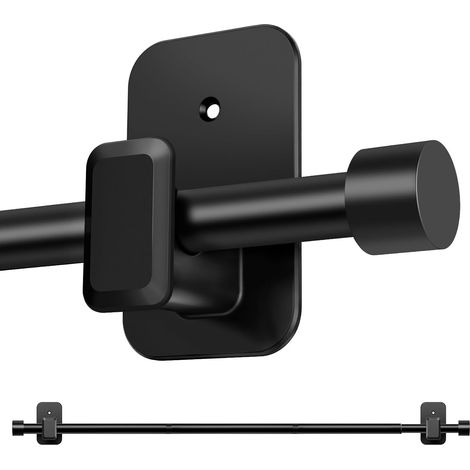 Tringle à rideau sans perçage de 81 à 219 cm, diamètre de 16 mm, tringle télescopique pour rideaux légers, pour chambre à coucher, salon, terrasse (1/5)