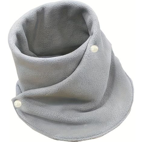 Cache-cou élégant à pression épais pour femmes et hommes - Beige/Noir/Blanc/Marron, chaleur hivernale, col souple coupe-vent, sans taille (1/5)