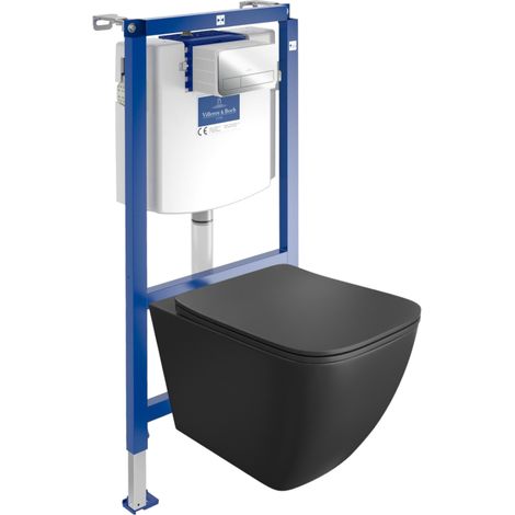 VILLEROY&BOCH WC Set mit Vorwandelement, Wand-WC und Spülknopf (1/5)
