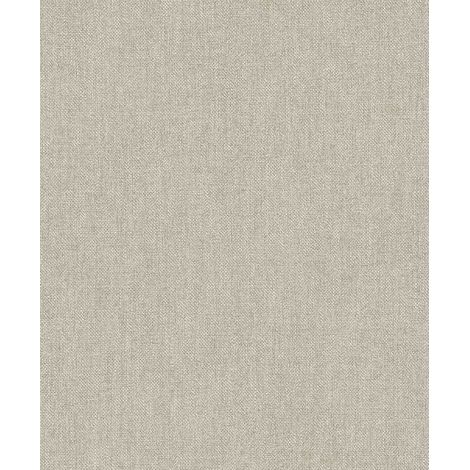 Papier peint uni effet toile jute taupe sable (1/2)