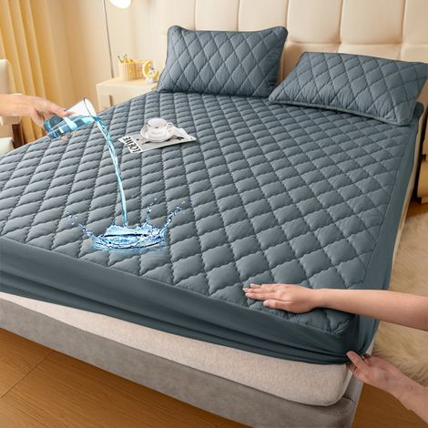 Filiyano-Protège-matelas, drap imperméable (gris foncé - 200x220cm) (1/5)