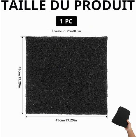 Filter Foam for Aquarium Filter, Filter Sponge 50 x 50 x 2 cm, Filter Cotton, Medium Pores for Aquariums Fresh Water and Saltwater (1/4)