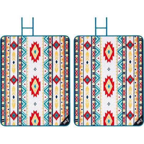 Azteken-Picknickdecke, 195 x 200 cm, wasserdicht, 2er-Pack (1/5)