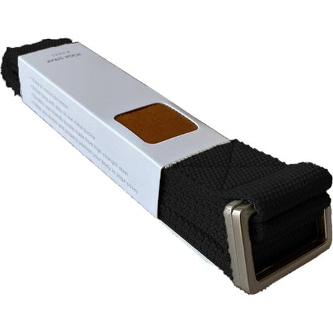 Ceinture De Yoga - 240 Cm - Boucle Métallique Réglable - Coton Naturel - Pour Étirements Et Postures - 1 Pièce (1/5)