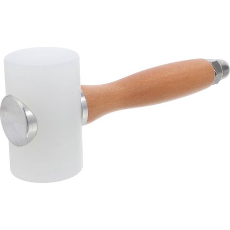Marteau de travail du cuir compatible avec les projets de bricolage, tête en nylon et manche en bois. (1/5)
