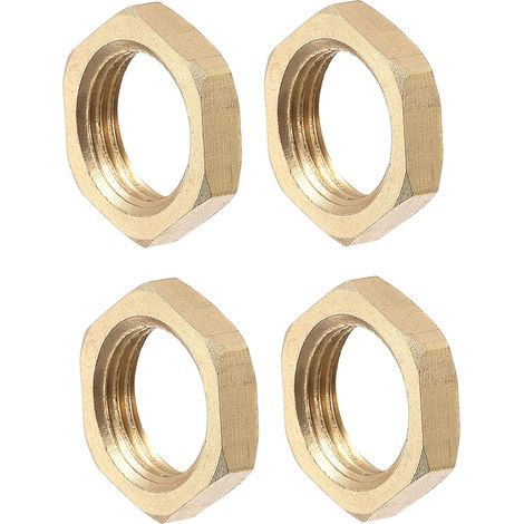 G1/8 Écrou Blocage Hexagonal Laiton Femelle Écrou blocage 4pcs (1/5)