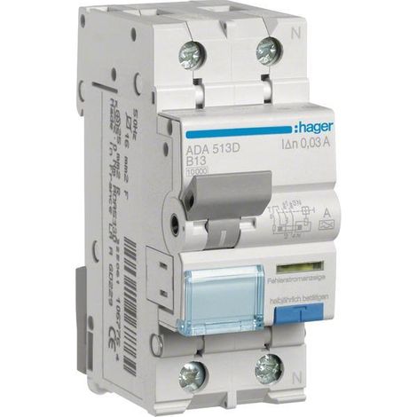 Hager ADA513D disjoncteur différentiel blanc 13A 240V