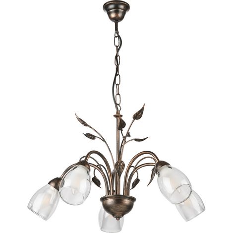 [GEBRAUCHT] B-Ware Onli Hängeleuchte Liliana Fünfflammig Schwarz Rotgold Metall Lampe Leuchte Spot