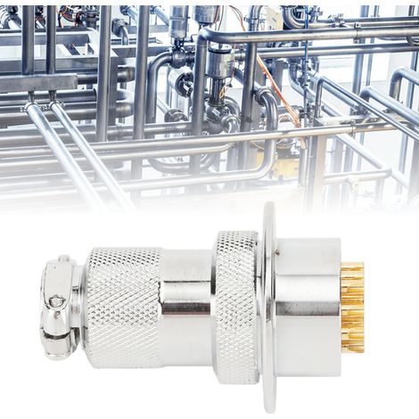 Connecteur aviation à bride ronde 14 broches de 30 mm (prise et fiche) (1/5)