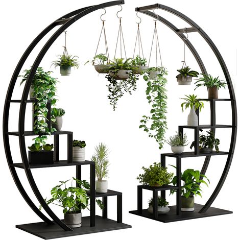 Plante avec de Croissance - Support pour Plantes en 4 Niveaux, Étagère pour Plantes de 56" Haut, Grandes étagères d'affichage pour Plantes d'intérieur, Porte Plante Interieur pour Salon (1/5)