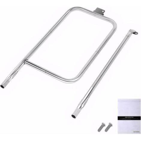 Tubo bruciatore 61,6 x 26,4 cm 65032 per Weber serie Q300 Q320, Q3000, Q3200, accessorio per barbecue a gas in acciaio inossidabile.