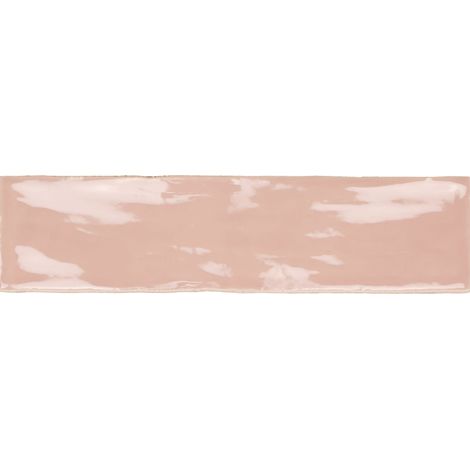 Carrelage effet Zellige Rose 30x7,5x0,82 cm Brillant Novaril - Mur intérieur (vendu par carton de 0,5 m²) - RO'MA CARRELAGE