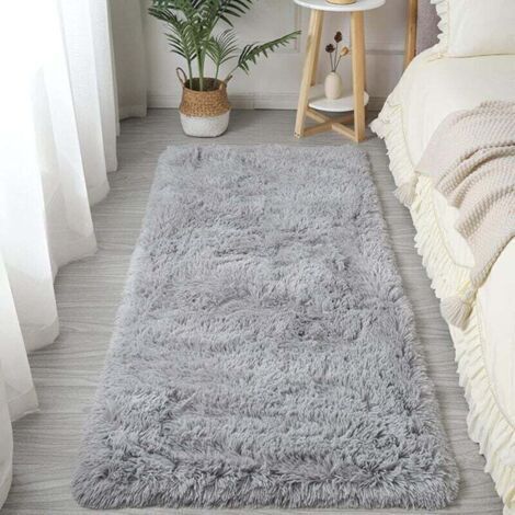 Tapis shaggy,Tapis ultra doux 160 x 80 cm, tapis moelleux d'intérieur moderne, tapis de sol pour la maison, tapis décoratif moelleux, antidérapant, durable, lavable en machine pour ch (1/4)