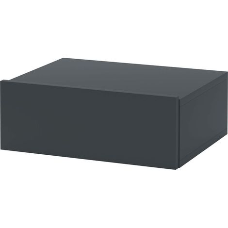 Table de chevet murale moderne avec tiroir en bois 40 x 30 x 15 cm noire (1/5)