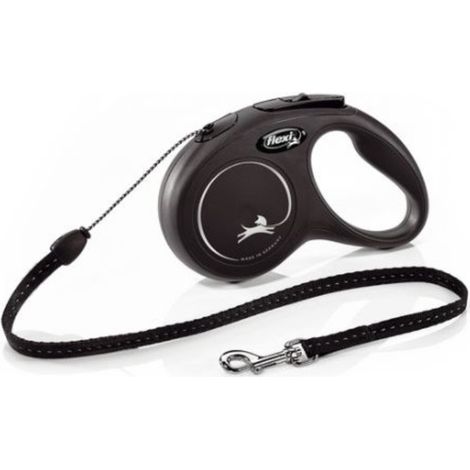 croci correa perro flexi new classiccord s 5mt negro c5055140