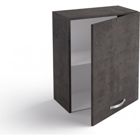 Suspendue cuisine 60x33x72 cm en bois de couleur lave avec une porte - Massa (1/3)