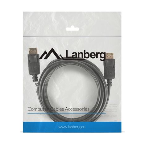 cavo displayport lanberg maschio maschio 4k 3m nero (1/4)