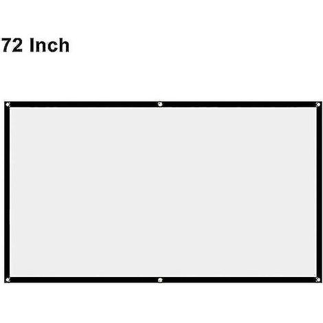 Écran de projection portable 16:9 sans pli, écran de projection blanc, écran de projection électrique HD Sc- (1/3)