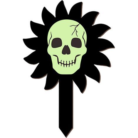 Gartenstecker leuchtende Totenkopf Hofpfähle Gartenschilder (1/5)