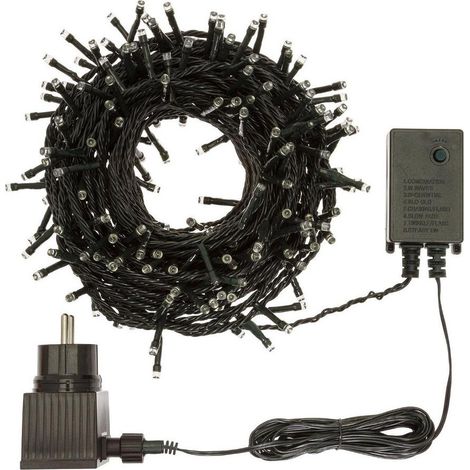 XMASKING 0452204-BBIRES Luci di Natale Catena Lineare 240 LED 14.5 m 8 Giochi di Luce Uso Esterno colore Multicolore