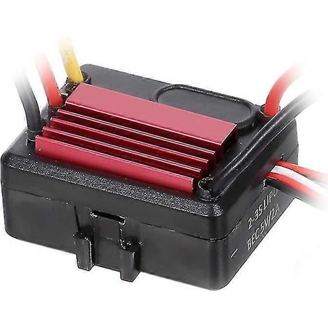 Contrôleur de vitesse électronique (ESC) sans balais 35A, compatible avec les voitures/camions télécommandés à l'échelle 1/16 et 1/18 (1/5)