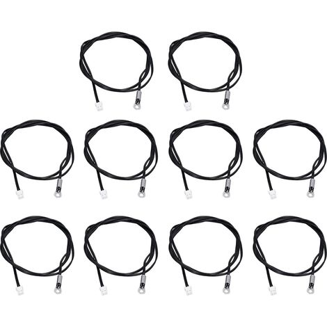 10pcs Thermistance sonde Température de température Round Cerminal Connecteur de borne pressée à froid 1Mètre (10K B3950) (1/5)