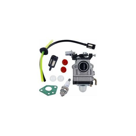 Carburateur débroussailleuse 52cc 49cc 43cc – Kit complet avec joint, bougie, tuyau et filtre à essence – Économie de carburant améliorée (1/5)