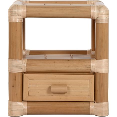 Mesita De Noche Bambu Ratan 50X40X55 Natural (1/5)