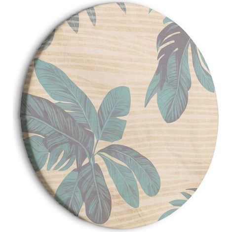 Cuadro decorativo artgeist redondo verde 60x60 cm lienzo