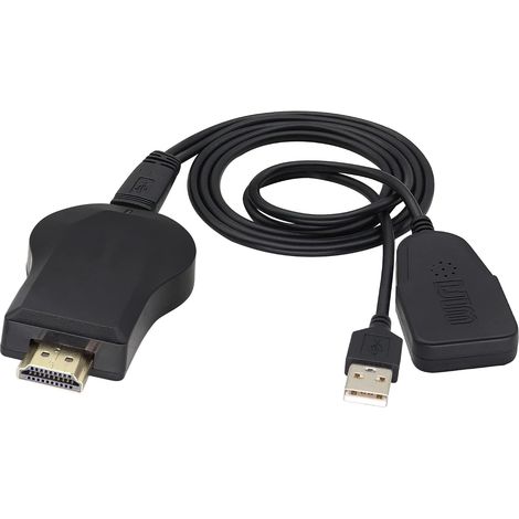 Dongle d'affichage sans Fil,récepteur d'affichage de l'adaptateur HDMI TV WiFi Haute définition 1080P,Appareil d'écran sans Fil avec Micro-câble, Adaptateur pour PC/TV/écran.(1Pièces) (1/5)