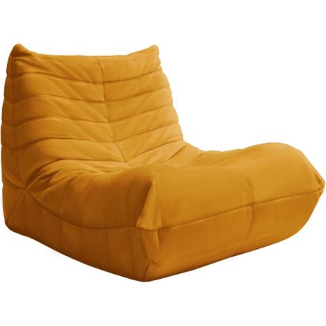 Fauteuil de sol 100 x 90 x 70 cm en flanellette pour repos (1/2)